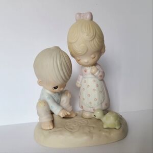 Vintage 70s Precious Moments Thou Art Mine Love Collectible Porcelain Figurine